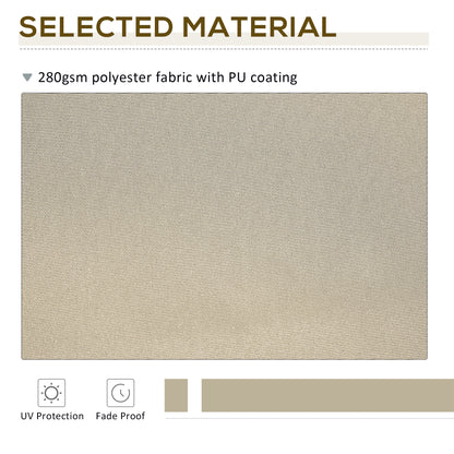 9' x 8' Outdoor Sunshade Canopy Awning Cover, Retractable Awning Fabric Replacement, UV Protection, Beige