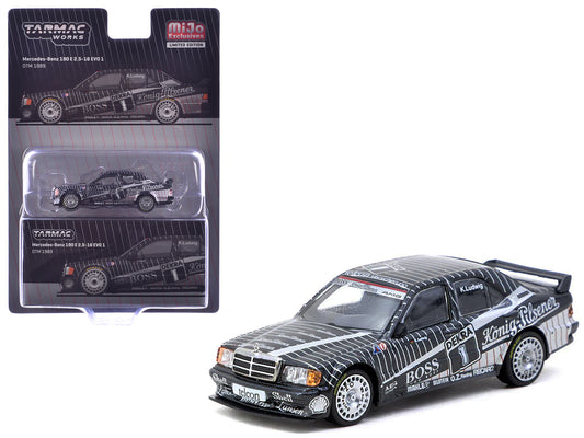 Mercedes-Benz 190 E 2.5-16 EVO 1 #1 Klaus Ludwig "Deutsche Tourenwagen Meisterschaft (DTM)" (1989) "Global64" Series 1/64 Diecast Model by Tarmac Works