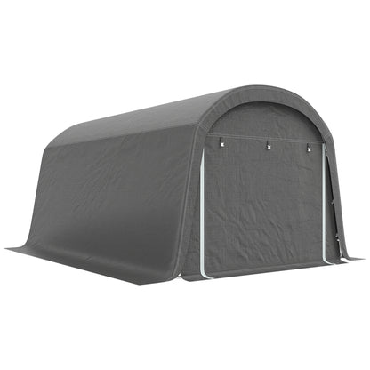 10' x 15' Portable Shed, Outdoor Storage Shed Tent with Roll-Up Zipper Door for Patio Garden Garage, Dark Grey