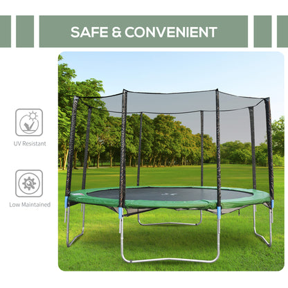 VarietyKart 14' Round Trampoline Enclosure Safety Net Fence Replacement Trampolining Bounce Part No Poles Included