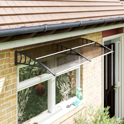 Window Awning Door Canopy, Polycarbonate Front Door Outdoor Patio Cover, Sun Shelter, Hollow Sheet for UV, Rain, Snow an