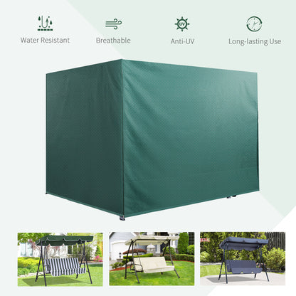 3-Seater Patio Swing Cover, Outdoor Garden Furniture Protection Hammock Glider Cover, Waterproof Dustproof Windproof, 85
