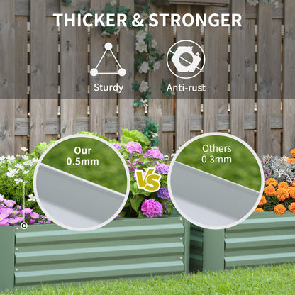 39" x 39" x 12" Set of 2 Raised Garden Bed, Elevated Planter Box with Galvanized Steel Frame for Growing Flowers, Herbs,