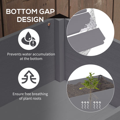 Raised Garden Bed, Elevated Planter Box, 47"x24"x29" with Legs, Metal Frame, Wooden Planter Pot for Backyard, Patio to G