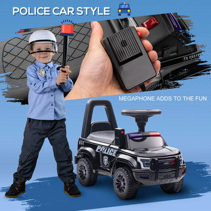 VarietyKart Kids Ride On Sliding Car with Hidden Under Seat Storage, Foot-to-Floor Design, Black
