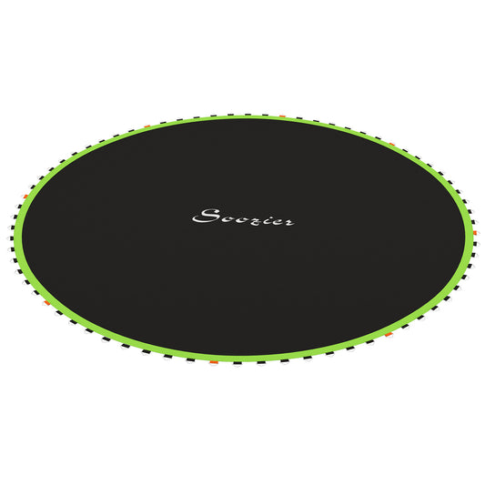 Soozier Trampoline Replacement Mat, Fits 14' Trampoline w/ 80 V-Hooks & 5.5" Springs (Spring & Frame not Included), Gree