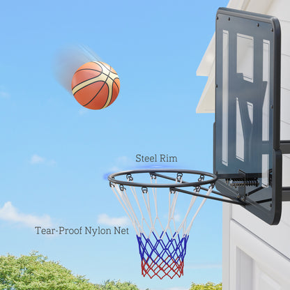 Soozier Wall Mounted Basketball Hoop, Basketball Goal Combo Kit with 43" Reinforced Shatter Resistant Backboard and All 