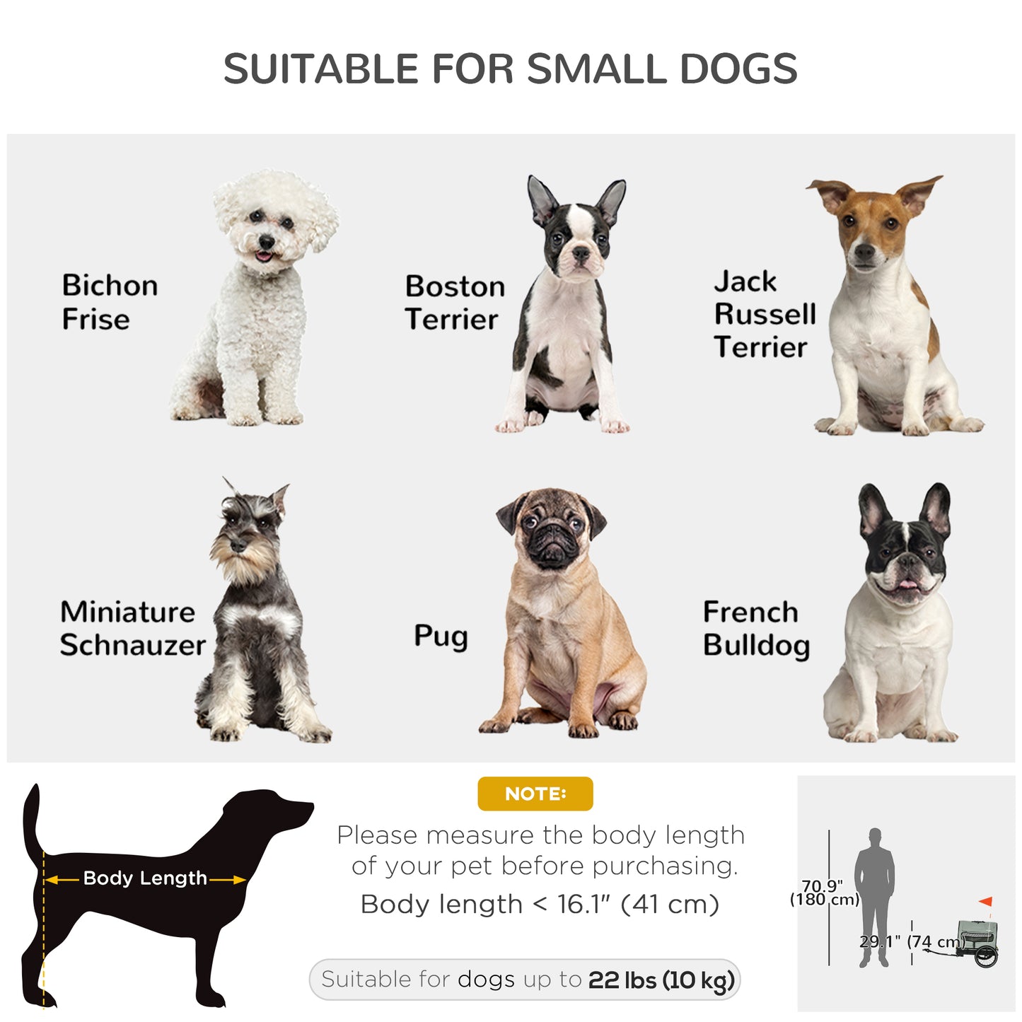 VarietyKart 3 in 1 Dog Bike Trailer, Pet Cargo, Pet Bed with Safety Leash, Hitch, Quick-Release Wheels, Cushion for Smal