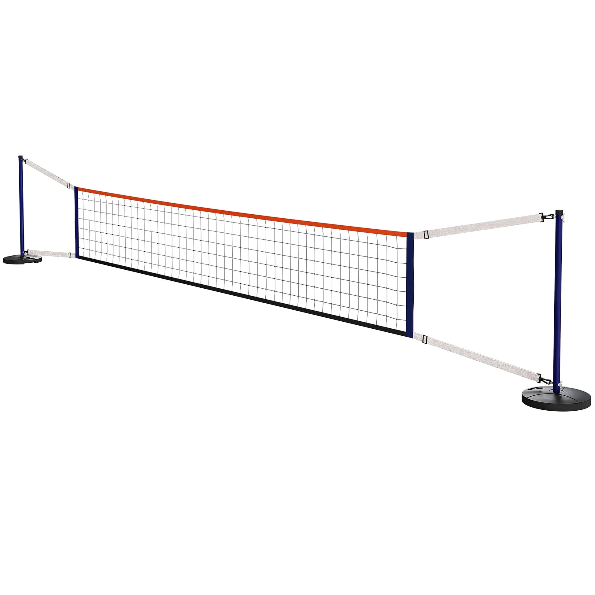 Soozier Portable Volleyball Net Set Outdoor, Volleyball Training Net with 21-27ft Adjustable Length, Volleyball, Air Pum