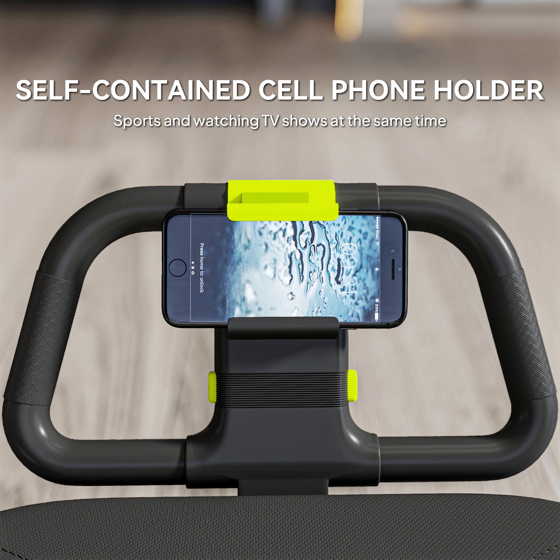 Soozier Ab Wheel Roller, Automatic Rebound Abdominal Wheel, Core Training Equipment with Phone Holder and Foldable Handl