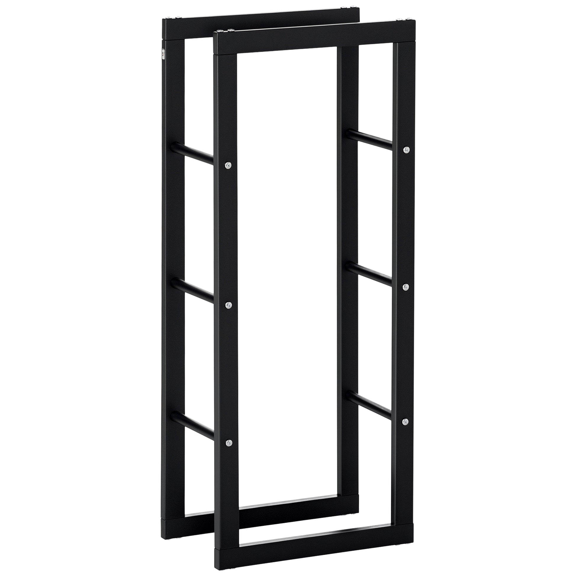 15.7" x 9.8" x 39.4" Firewood Rack Outdoor, Log Holder Fireplace Storage Rack with Handles and 220 lbs. Weight Capacity,