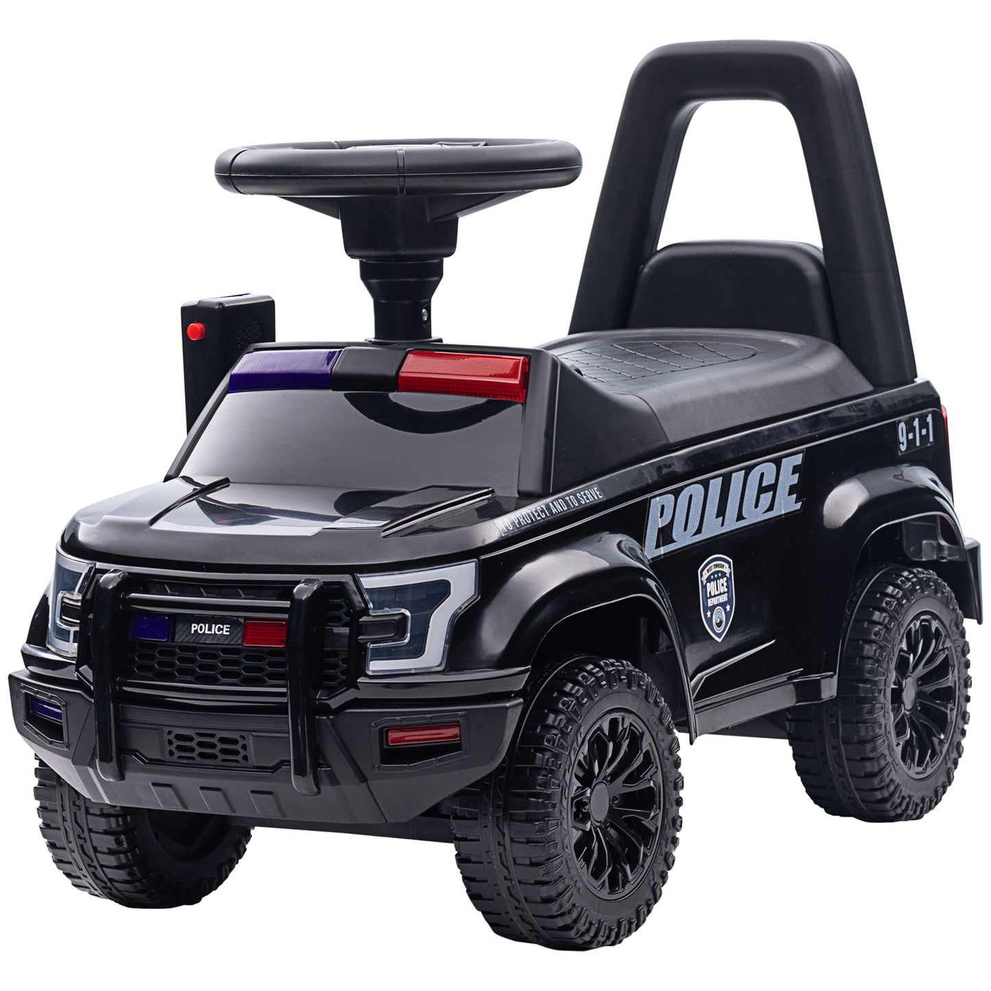 VarietyKart Kids Ride On Sliding Car with Hidden Under Seat Storage, Foot-to-Floor Design, Black