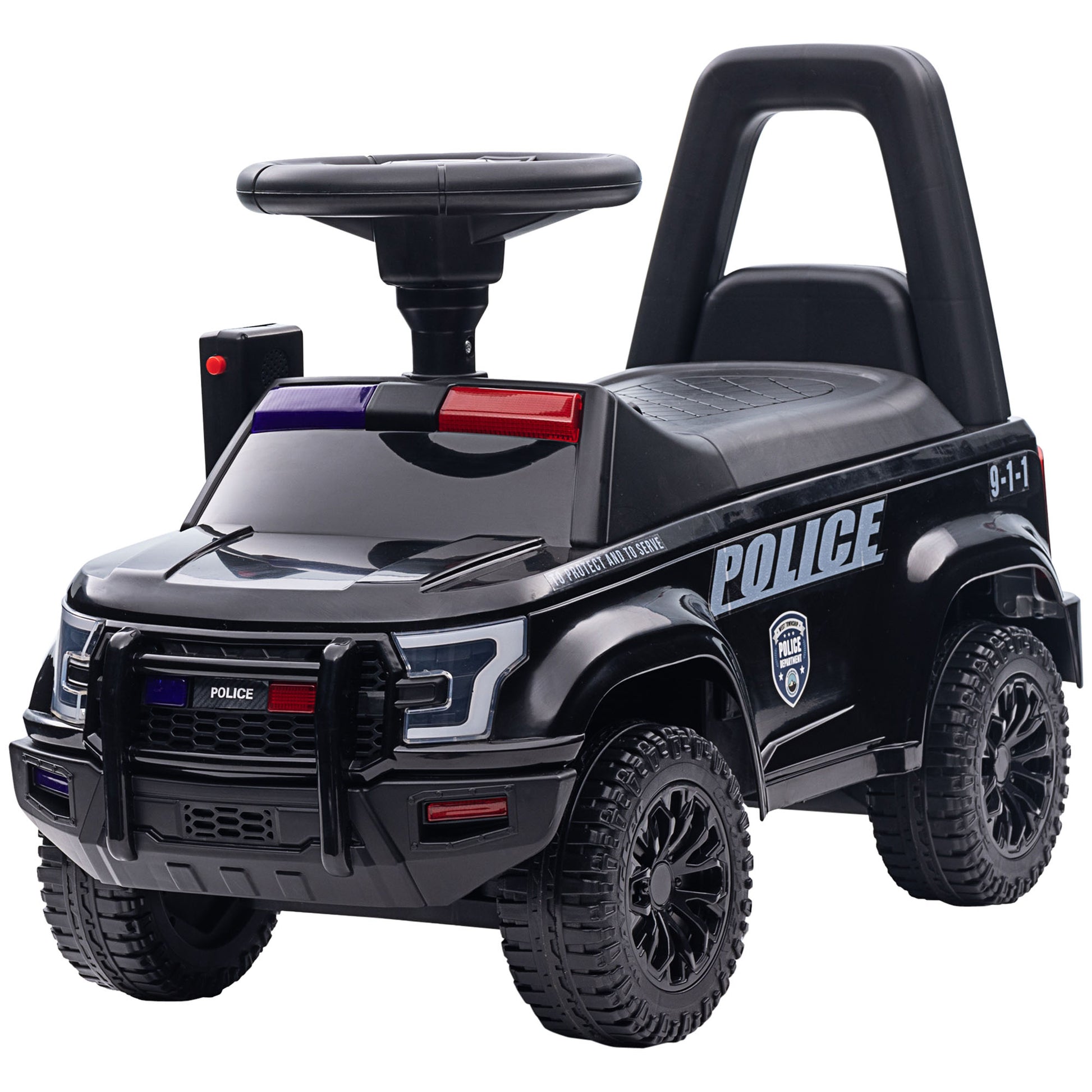 VarietyKart Kids Ride On Sliding Car with Hidden Under Seat Storage, Foot-to-Floor Design, Black