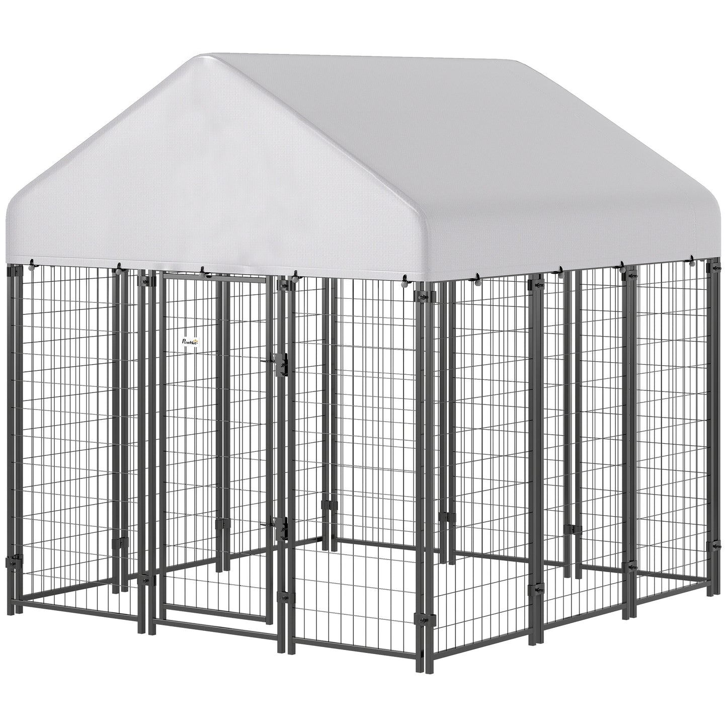 Outdoor Dog Kennel with Waterproof UV-Resistant Cover, 6' x 6' x 6'