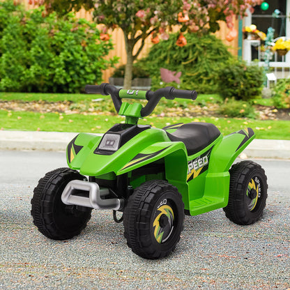 VarietyKart Kids Ride on ATV, 6V Battery Powered Quad Car with Forward, Reverse Switch, for Boys Girls 18-36 Months, Gre