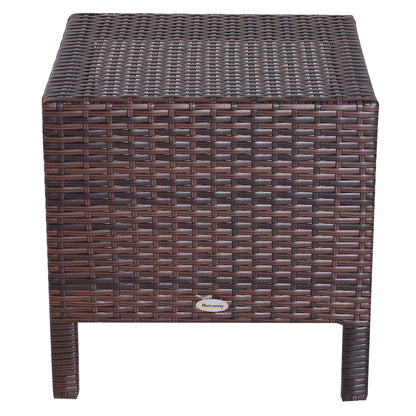 Set of 3 Wicker Nesting Tables Patio Rattan Snack End Side Tables Hand Woven All Weather Garden Outdoor Home Furniture B