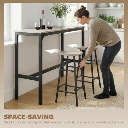 3-Piece Counter Height Bar Table and Chairs, Dining Table and Chairs Set for 2, Pub Table and Chairs
