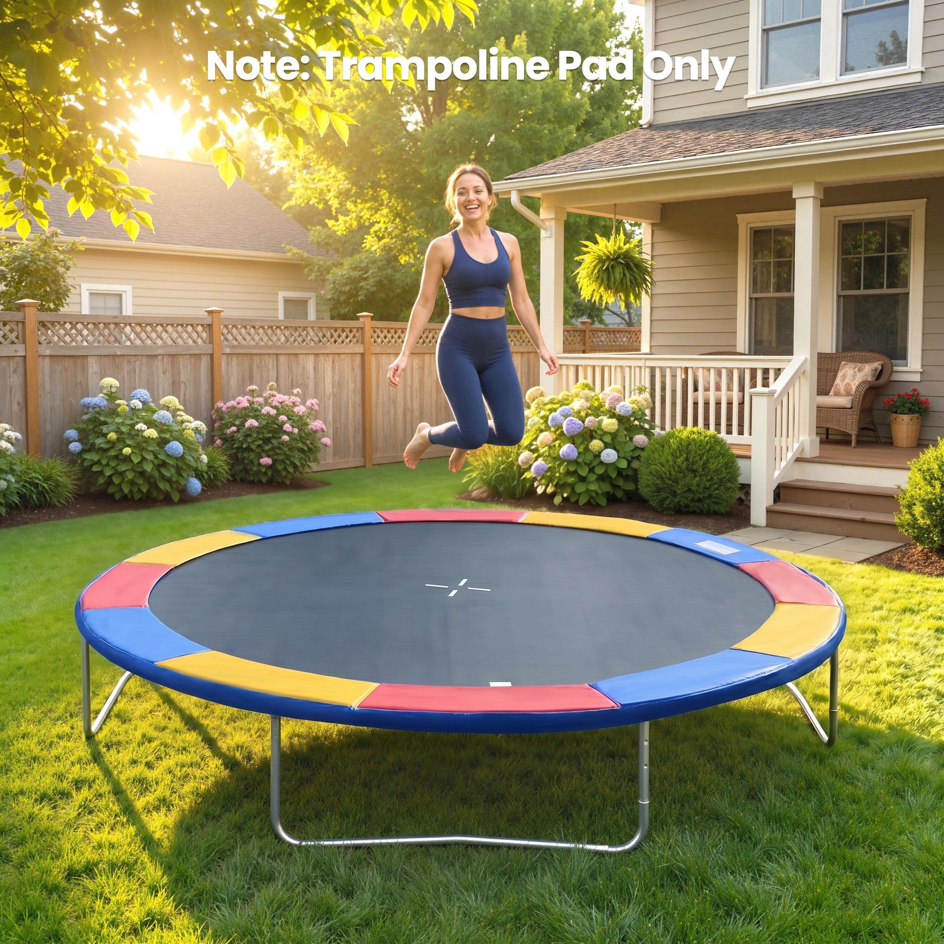 Soozier Trampoline Pad, 14FT Replacement Trampoline Safety Pad Mat Spring Cover, Water-Resistant, UV-Resistant, Tear-Res