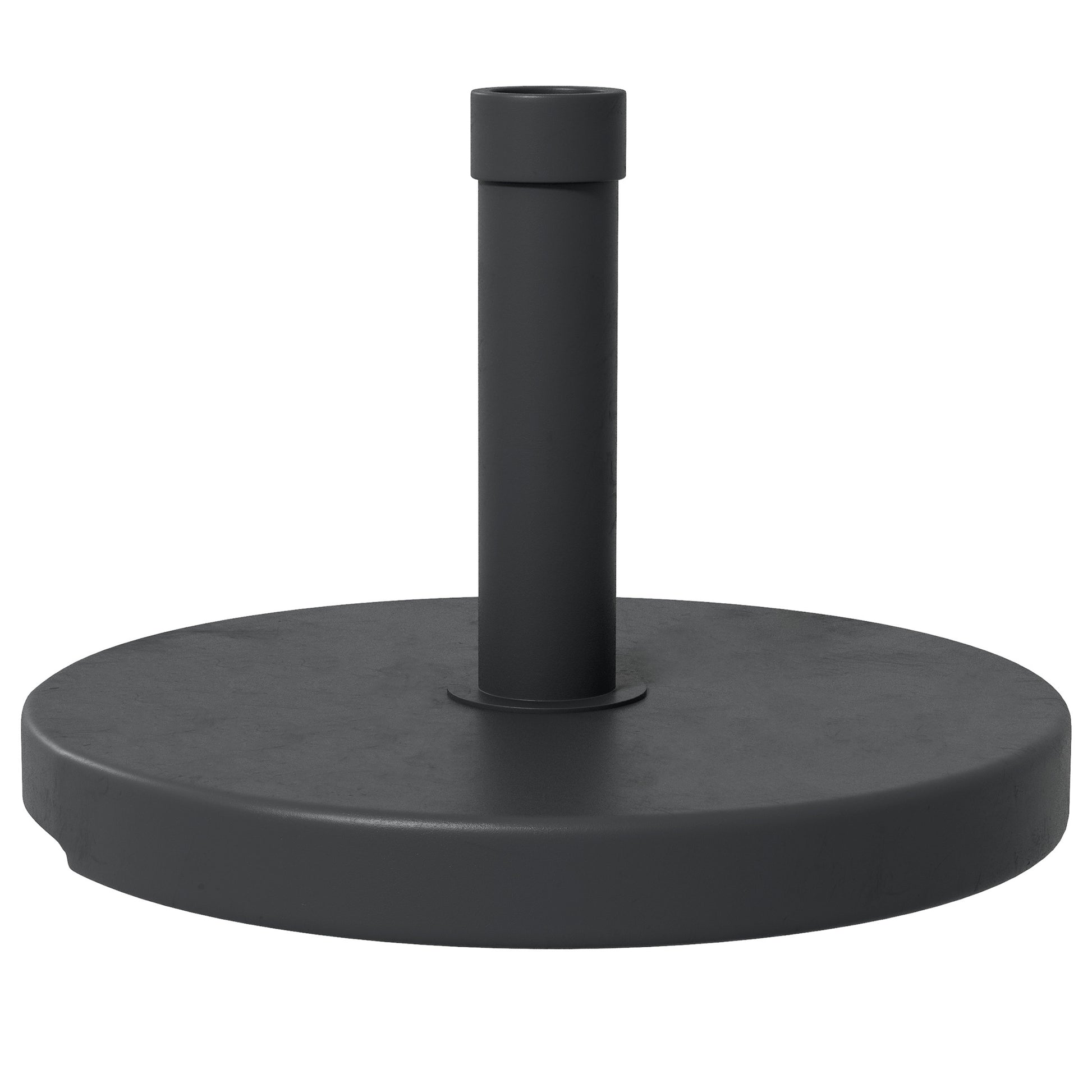 33 lbs Concrete Parasol Base, Heavy Duty Patio Umbrella Stand, 18.3" Round Garden Parasol Holder, Black