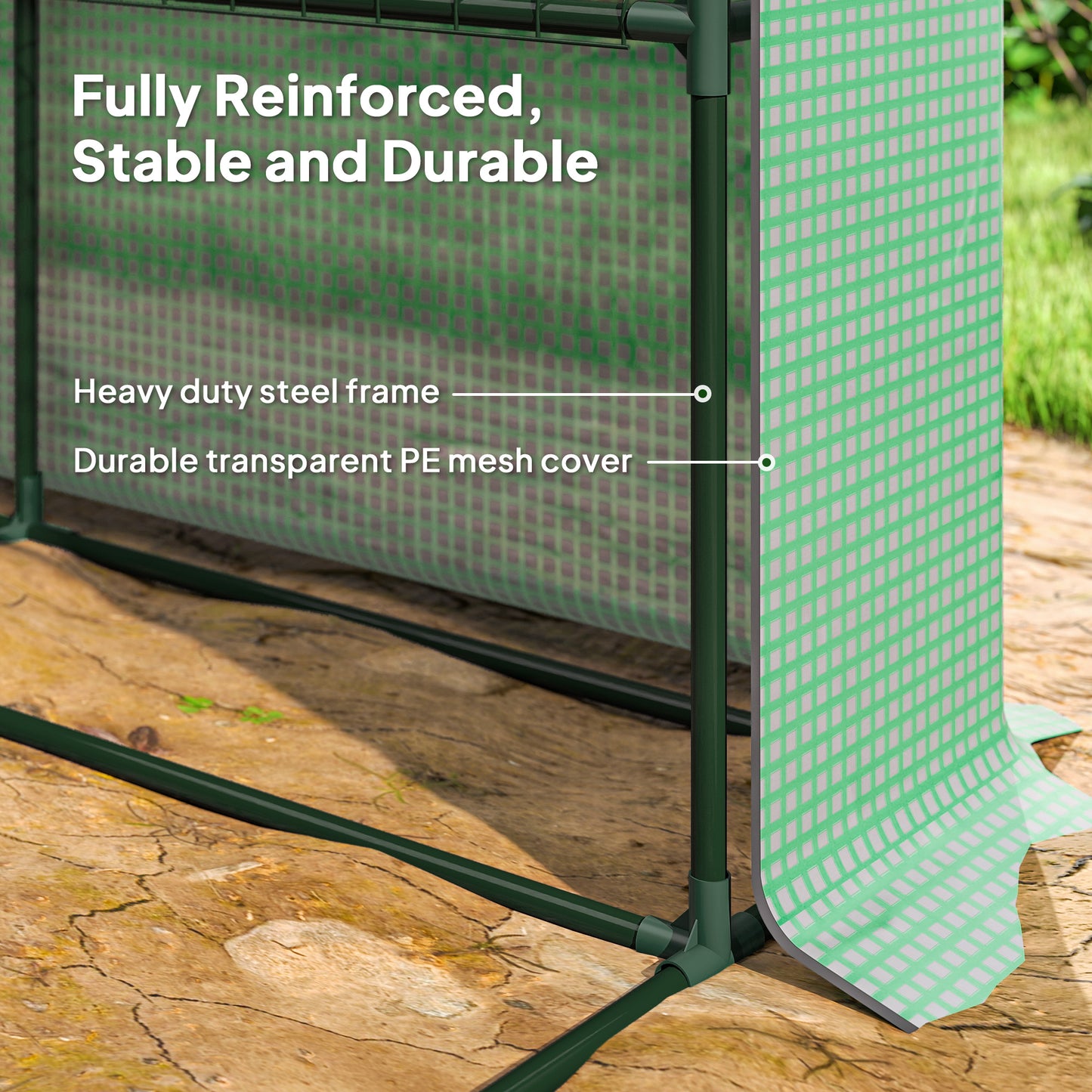 8' x 6' x 7' Portable Walk-In Greenhouse Hot House with 18 Shelves,  Water/UV Resistant Weather Cover, & Roll Up Door