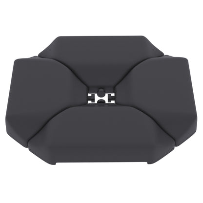 4PCs Cantilever Umbrella Base Weights for Offset Banana Parasol, HDPE Water or Sand Filled Patio Umbrella Weights