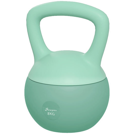 Soozier 18 lb Soft Kettlebell, Sand Filled Weight w/ Grip Handle, Kettlebell Weight for Full Body Workout, Green