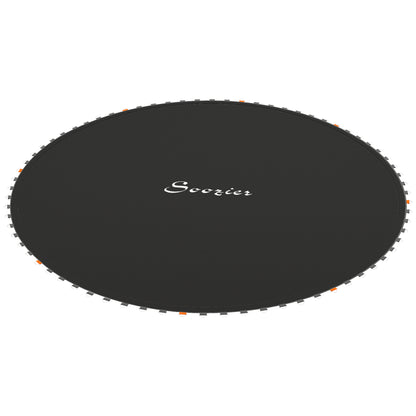 Soozier Trampoline Replacement Mat, Fits 14' Trampoline w/ 80 V-Hooks & 5.5" Springs (Spring & Frame not Included), Blac