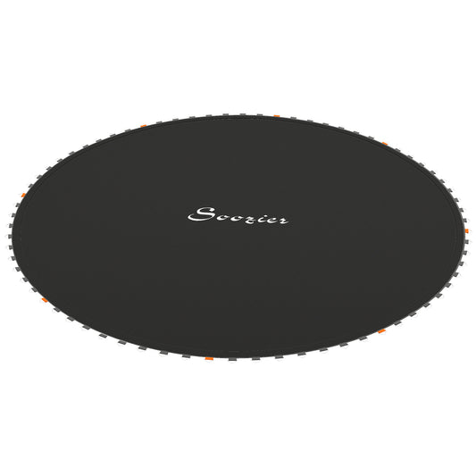 Soozier Trampoline Replacement Mat, Fits 14' Trampoline w/ 80 V-Hooks & 5.5" Springs (Spring & Frame not Included), Blac