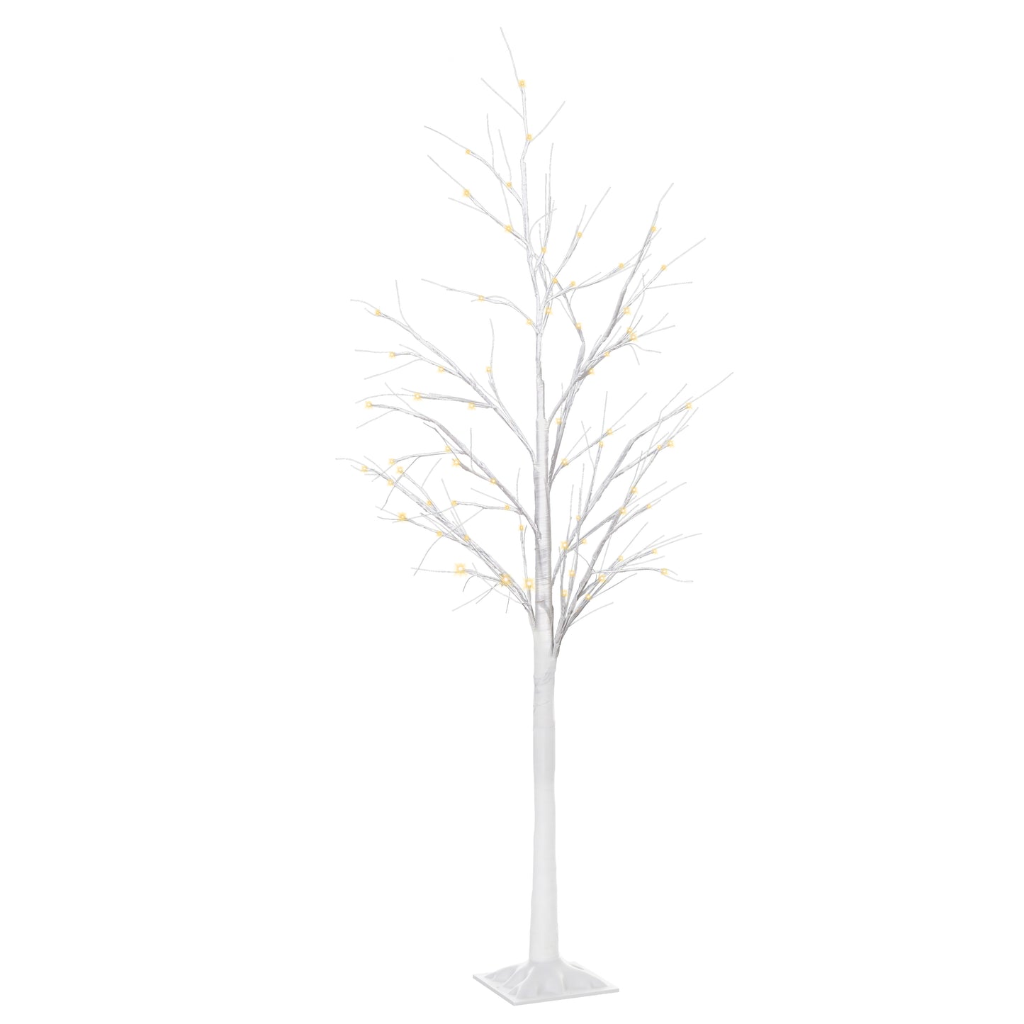 5FT Garden Birch Tree Light with 58 Warm LEDs and 8 Light Modes, DIY Artificial Tree Lamp for Outdoor and Indoor Birthda