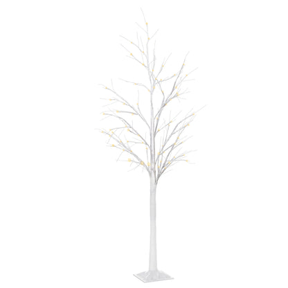 5FT Garden Birch Tree Light with 58 Warm LEDs and 8 Light Modes, DIY Artificial Tree Lamp for Outdoor and Indoor Birthda