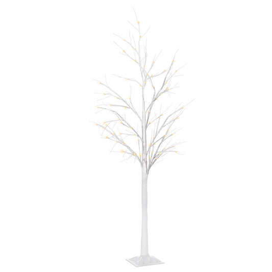 5FT Garden Birch Tree Light with 58 Warm LEDs and 8 Light Modes, DIY Artificial Tree Lamp for Outdoor and Indoor Birthda