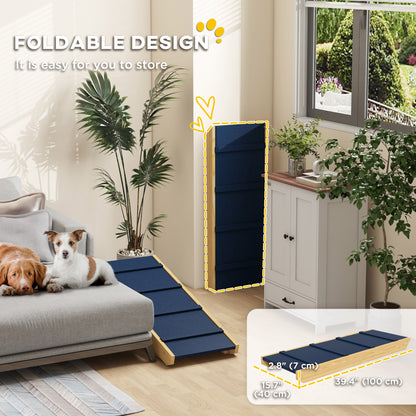Adjustable Dog Ramp for Bed, Sofa, with Non-Slip Surface, Folding Dog Stair for Small, Medium, Large Dogs