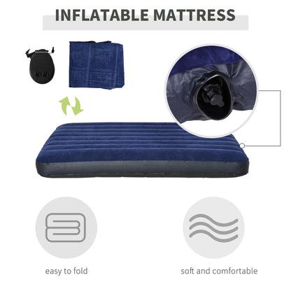 All in 1 Camping Combo Portable Folding Camping Tent Cot Air Mattress w/ Carry Bag and Pump Hiking Shelter Sleeping Bed 