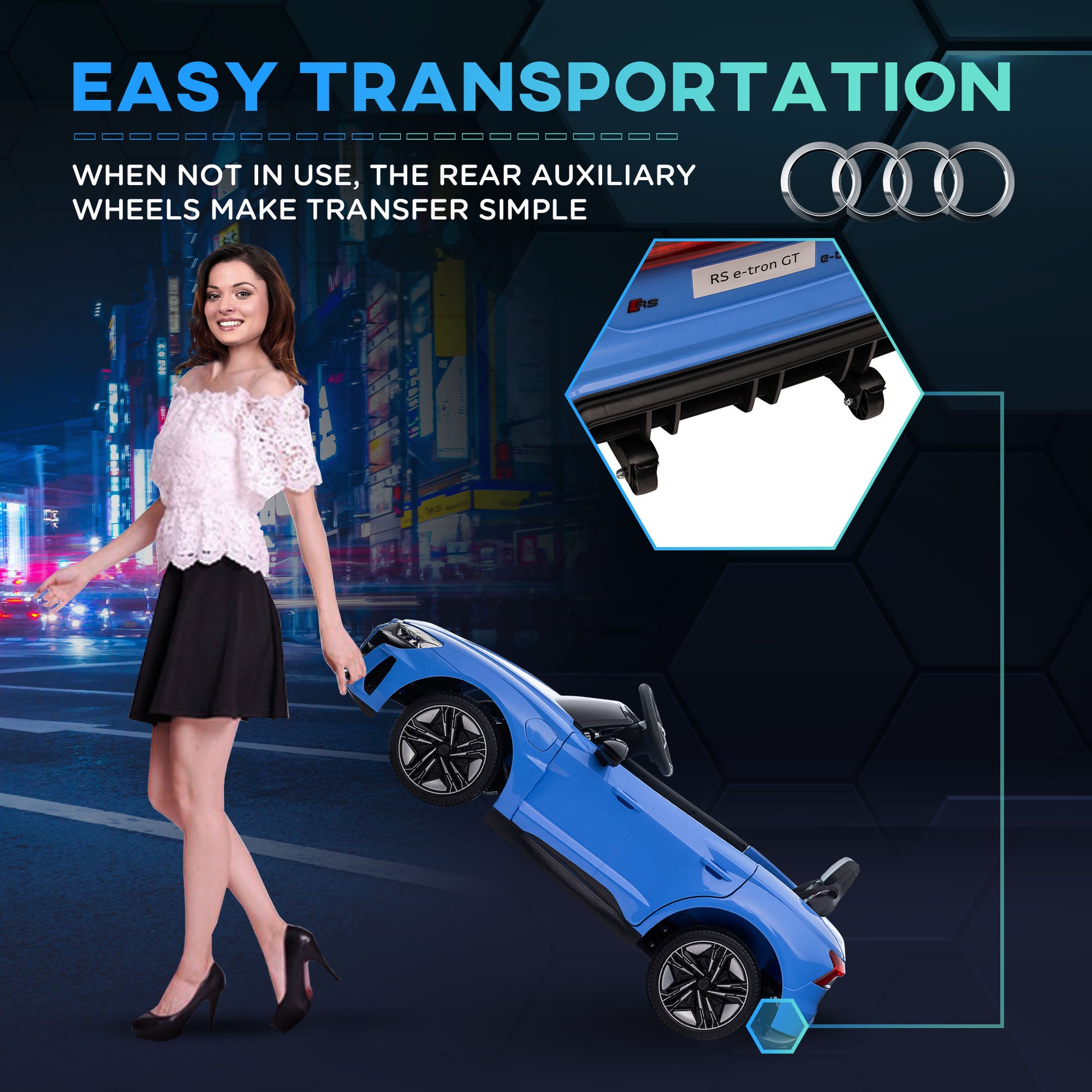 VarietyKart Ride-On Toy On Car with Remote Control, 12V 3.1 MPH Electric Ride for Kids w/ Suspension System, Horn Honkin