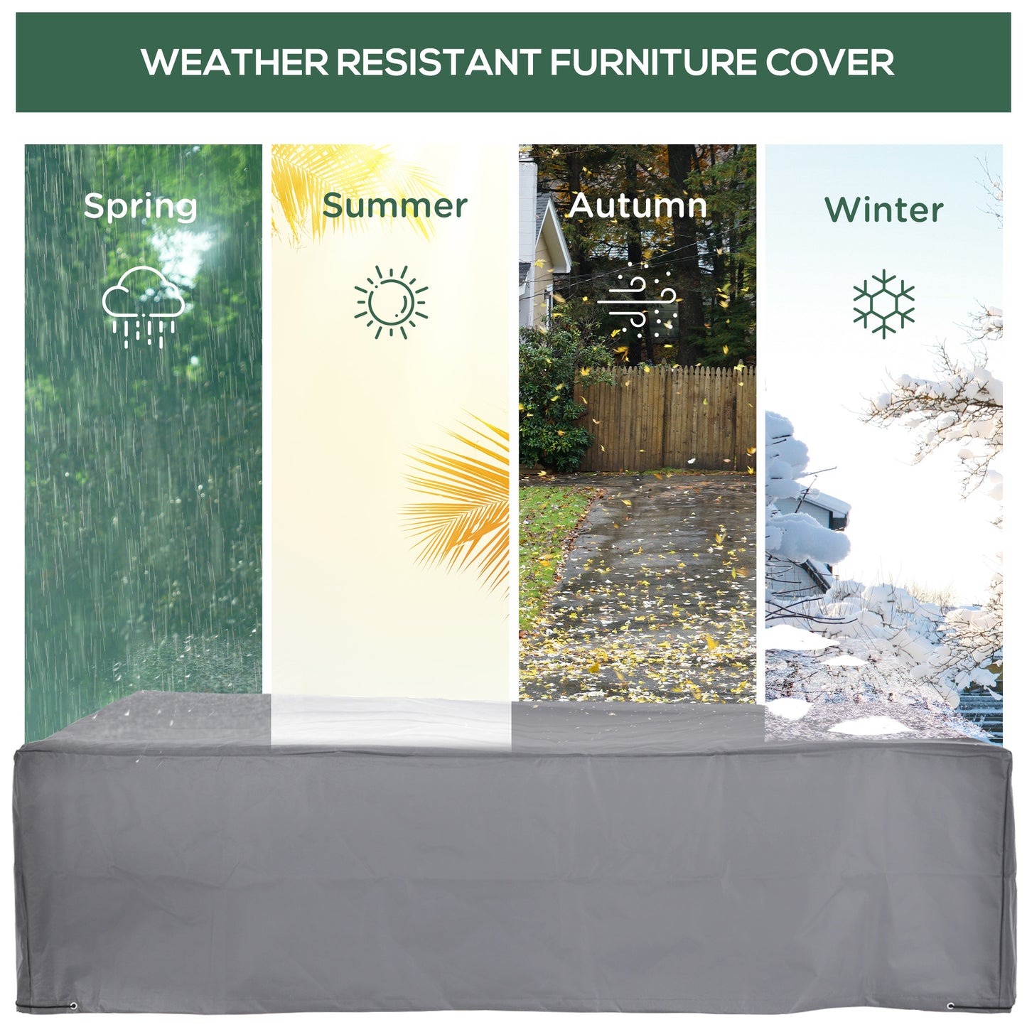 Patio Furniture Covers, Waterproof, Windproof and Anti-UV 300D Oxford Fabric Large Outdoor Furniture Cover for Outdoor S