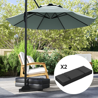 2PCS Patio Umbrella Base Weight Bag, Umbrella Stand Weights with Handles, 33 lbs with Sand Filling, Patio Umbrella Weigh
