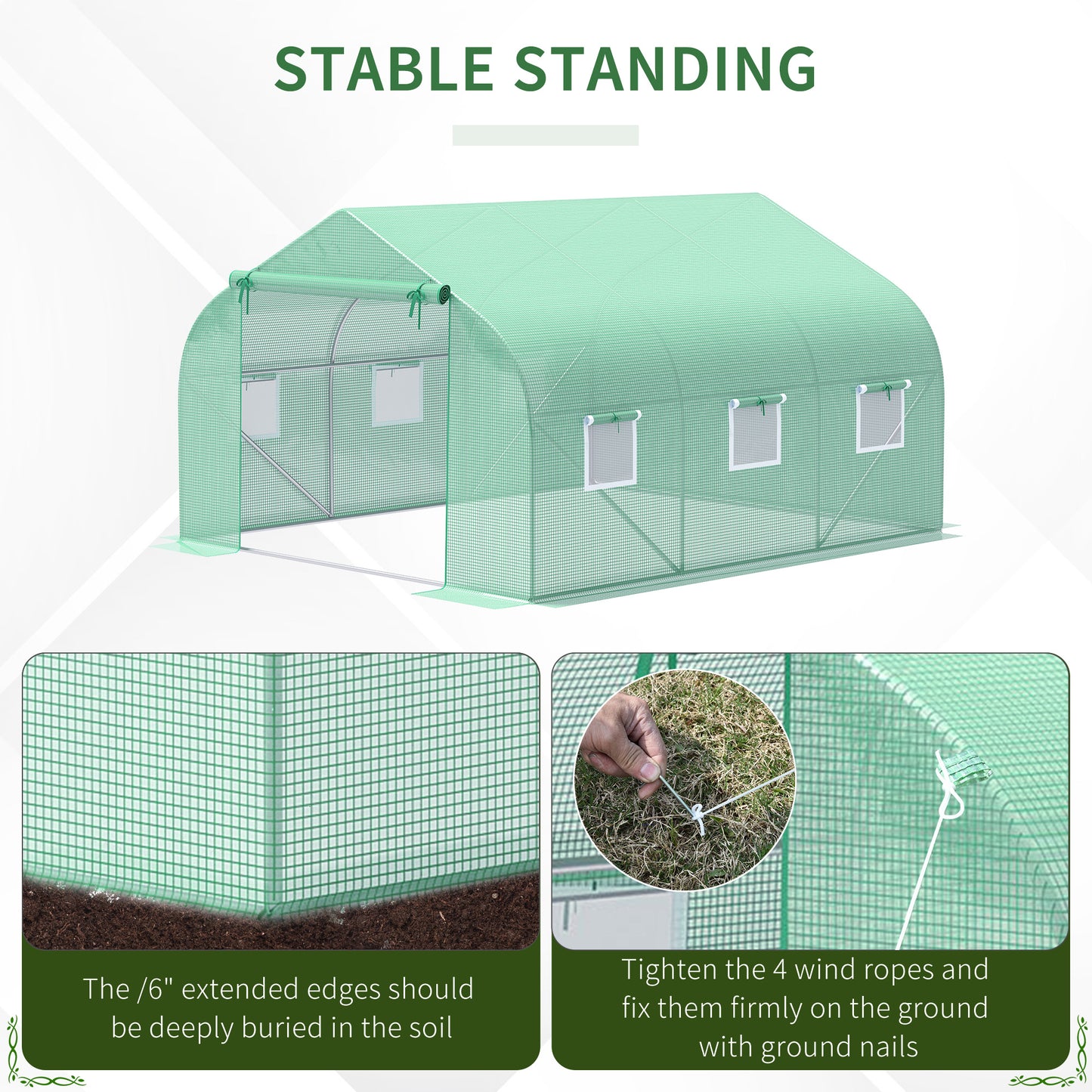 Outdoor Greenhouse Walk-In Greenhouse Portable Greenhouse Canada Garden Plant Flower Seed Greenhouse W/ Premium Steel Fr