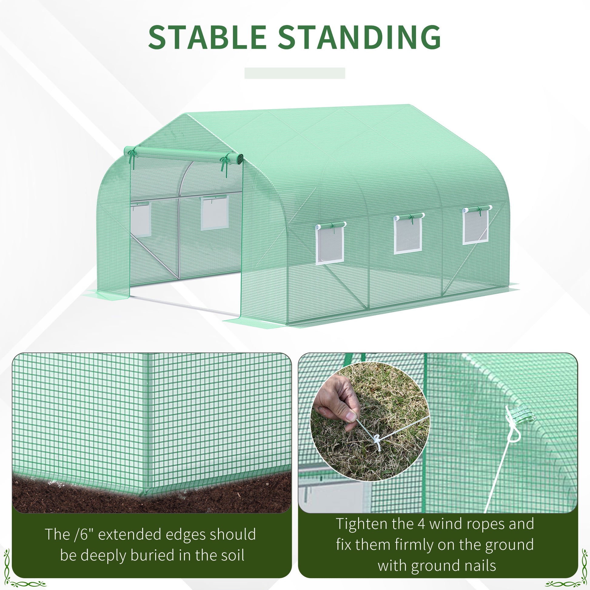 Outdoor Greenhouse Walk-In Greenhouse Portable Greenhouse Canada Garden Plant Flower Seed Greenhouse W/ Premium Steel Fr