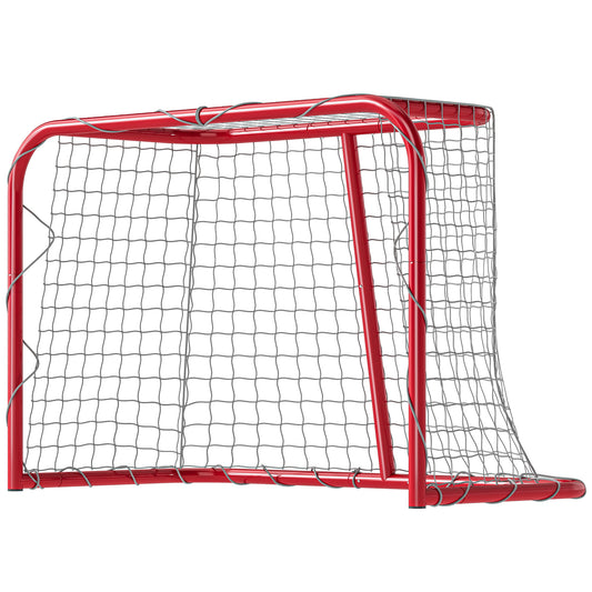 Soozier 3' x 2' Mini Hockey Goal, Easy Setup Hockey Net with Metal Frame, Lightweight & Portable