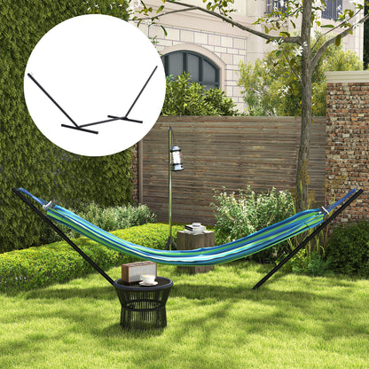 11.8'L Hammock Stand Extra Long Heavy Duty Straight Pole Day Bed Swing Metal Frame Simple Set Up Garden Outdoor Camping 