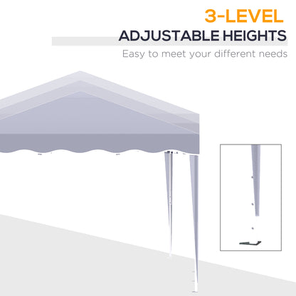 10' x 10' Pop Up Canopy Tent with Sand Bags, Instant Shelter with Adjustable Height and Carry Bag, Garden Outdoor Party 