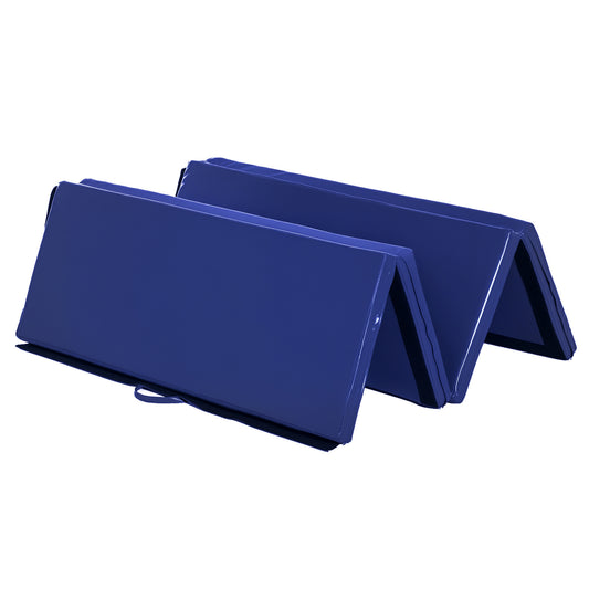 Soozier 4'x6'x2'' Folding Gymnastics Tumbling Mat, Exercise Mat  with Carrying Handles for Yoga, MMA, Martial Arts, Stre