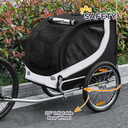VarietyKart Dog Bike Trailer, Pet Cart Bicycle, Wagon Cargo Carrier Attachment with Hitch, Reflectors, Flag for Small Me