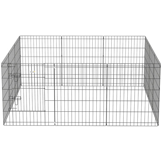 30inch Foldable Metal Exercise Pet Playpen Yard Dog Puppy Kennel Cage 12 Panel