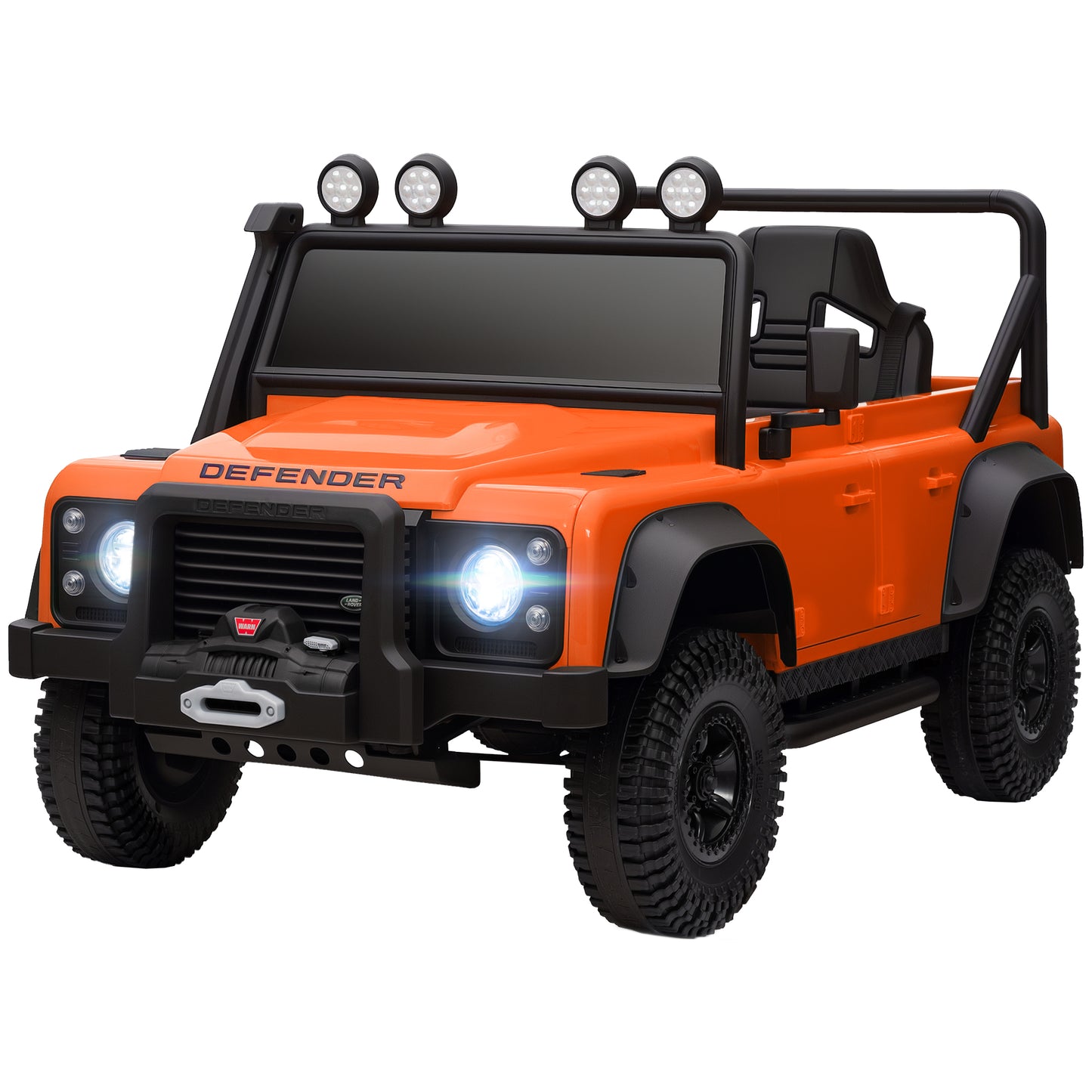 Qaba Land Rover Licensed Kids Ride on Truck with Remote Control, Spring Suspension, LED Lights, 3 Speed for Ages 3-5, Or