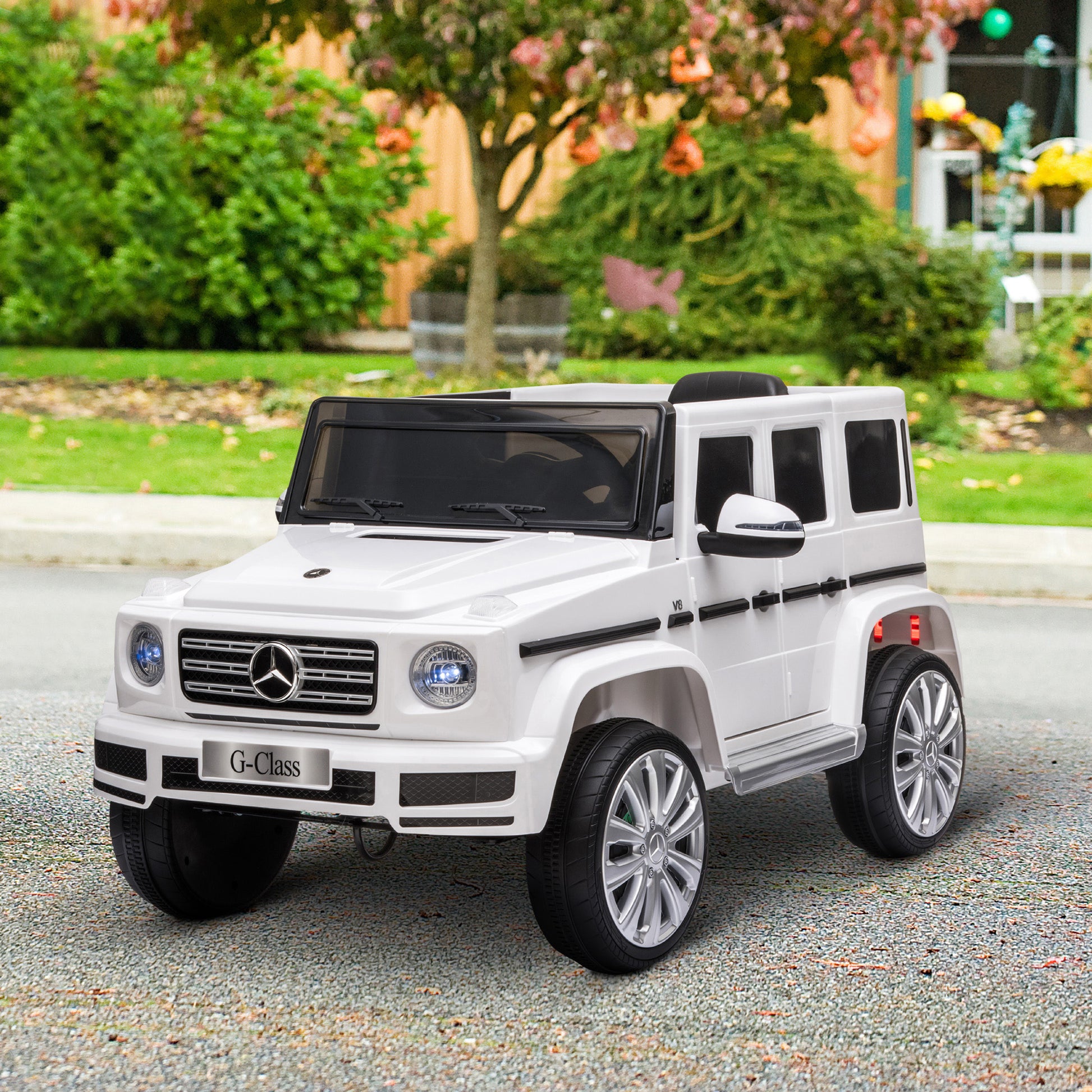 VarietyKart Mercedes Benz G500 Licensed 12V Kids Ride on Car with Remote Control, Music, Lights, MP3 for 37-96 months, W