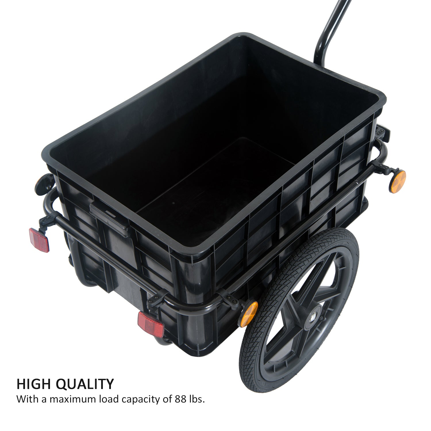 VarietyKart Bicycle Cargo Trailer 16 inch Air Wheel Wagon Trailer with Suitcase Large Capacity Enclosed Stroller Wagon -