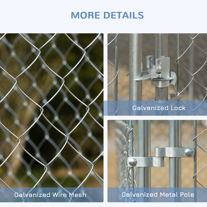 172.2 Sq. Ft. Dog Playpen Outdoor with Galvanized Steel Frame, for Small and Medium Dogs, 13' L x 13' W x 5.9' H