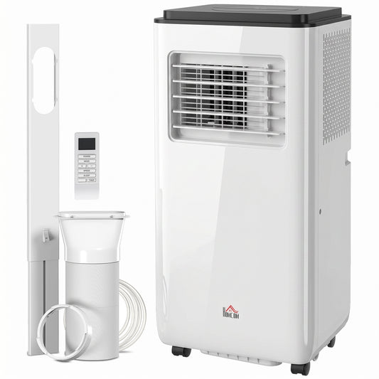 8,000 BTU Moible Air Conditioner 345 Sq. Ft., Dehumidifier Fan Auto Sleep with 24H Timer On/Off, Window Kit, White
