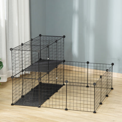 Small Animal Cage Rabbit Cage with Door, Guinea Pig Playpen, Small Animal Fence for Bunny, Chinchilla, Freret, Chinchill